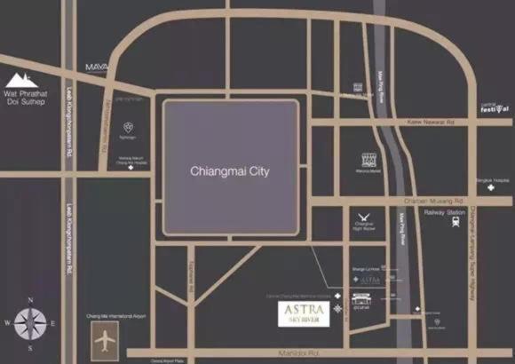 The Astra Sky River Chiangmai_Sky Pool_Old City Apartment Чиангмай Екстериор снимка